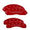 MGP 4 Caliper Covers Engraved Front & Rear Gen 5/Camaro Red finish silver ch thumbnail 5