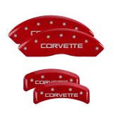 MGP 4 Caliper Covers Gloss Red Engraved with Corvette C4 (Full Kit 4 Pieces) thumbnail 5