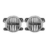 KC HiLiTES 10-18 Jeep JK 4in. Gravity G4 LED Light 10w SAE/ECE Clear Fog Beam (Pair Pack System) thumbnail 2