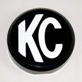 KC HiLiTES 6in. Round Hard Cover for Daylighter/SlimLite/Pro-Sport (Single) - Black w/White KC Logo thumbnail 1