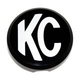 KC HiLiTES 6in. Round Hard Cover for Daylighter/SlimLite/Pro-Sport (Single) - Black w/White KC Logo thumbnail 2