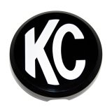 KC HiLiTES 6in. Round Hard Cover for Daylighter/SlimLite/Pro-Sport (Single) - Black w/White KC Logo thumbnail 3