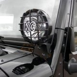 KC HiLiTES 07-18 Jeep JK A-Pillar Windshield Light Mount Bracket Set (Pair) - Black thumbnail 1