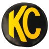 KC HiLiTES 8in. Round Soft Cover (Pair) - Black w/Yellow KC Logo thumbnail 4