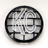 KC HiLiTES 6in. Round ABS Stone Guard for SlimLite/Daylighter Lights (Single) - Black/White KC Logo thumbnail 1