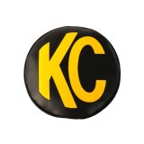 KC HiLiTES 6in. Round Soft Cover (Pair) - Black w/Yellow KC Logo thumbnail 3