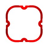 KC HiLiTES FLEX ERA 4 Color Bezel Ring Red (ea) thumbnail 1