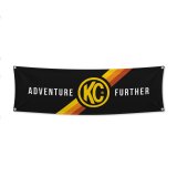 KC HiLiTES 17in. x 60in. Banner - Black w/Yellow thumbnail 2