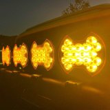 KC HiLiTES SlimLite 8in. LED Light Shield SAE Driving (Shield Only) - Selective Yellow thumbnail 2