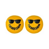 KC HiLiTES Retro 8in Round Yellow Vinyl Light Cover w/ Black KC The Original Logo (Pair) thumbnail 3