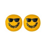 KC HiLiTES Retro 8in Round Yellow Vinyl Light Cover w/ Black KC The Original Logo (Pair) thumbnail 5