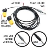 Rugged Radios Sportsman Foam Earbud Speakers - Mono and Stereo thumbnail 1