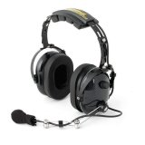 Rugged Radios H22 Over the Head (OTH) Headset for 2-Way Radios - Black Carbon Fiber thumbnail 2