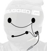Rugged Radios Wired Offroad and STX Stereo - Helmet Kit w/Alpha Audio Speakers and Mic thumbnail 2