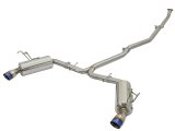 aFe POWER Takeda 16-17 Honda Civic I4-1.5L (t) 2.5-2.25in 304 SS CB Dual-Exit Exhaust Blue Tips thumbnail 1