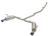 aFe POWER Takeda 16-17 Honda Civic I4-1.5L (t) 2.5-2.25in 304 SS CB Dual-Exit Exhaust Blue Tips thumbnail 2