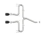 aFe Takeda 2-1/2in 304 SS Axle-Back Exhaust w/Black Tips 17-20 Honda Civic Sport L4-1.5L (t) thumbnail 3