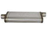 aFe MACH Force XP SS Muffler 3in Center Inlet / 3in Offset Outlet 22in L x 9in W x4in H Body thumbnail 3