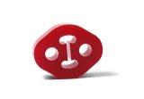 PERRIN Subaru / Universal 12mm ID 1.5in. Hole Offset Exhaust Hanger - Red (Sold Individually) thumbnail 2