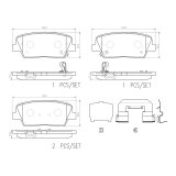 Brembo 18-21 Genesis G70/ Kia Stinger Rear NAO Brake Pad thumbnail 1