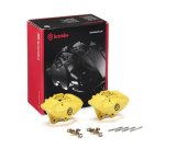 Brembo OE BMW 16-21 M2/17-18 M3/17-20 M4 Hydraulic Rear X-Style Brake Calipers - Yellow thumbnail 1