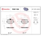 Brembo OE 20-23 BMW M340i/19-23 Z4/20-24 Toyota GR Supra PRIME Ceramic Brake Pad - Rear thumbnail 1