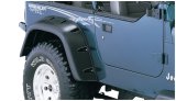 Bushwacker Cut-Out Fender Flares 10058-07 Flares, Pocket Style, Rear, Black, Dura-Flex Thermoplastic, Jeep, Pair thumbnail 2