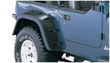Bushwacker Cut-Out Fender Flares 10058-07 Flares, Pocket Style, Rear, Black, Dura-Flex Thermoplastic, Jeep, Pair thumbnail 4