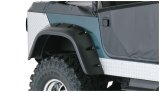 Bushwacker Cut-Out Fender Flares 10910-07 Flares, Cut-Out, Front, Rear, Black, Dura-Flex Thermoplastic, Jeep, Set of 4 thumbnail 4