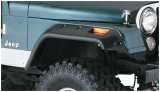 Bushwacker Cut-Out Fender Flares 10910-07 Flares, Cut-Out, Front, Rear, Black, Dura-Flex Thermoplastic, Jeep, Set of 4 thumbnail 5