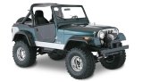 Bushwacker Cut-Out Fender Flares 10910-07 Flares, Cut-Out, Front, Rear, Black, Dura-Flex Thermoplastic, Jeep, Set of 4 thumbnail 8