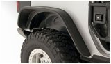 Bushwacker 07-18 Jeep Wrangler Flat Style Flares 2pc Fits 2-Door Sport Utility Only - Black thumbnail 3