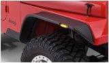 Bushwacker 87-95 Jeep Wrangler Flat Style Flares 2pc Excludes Renegade - Black thumbnail 3