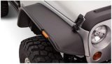 Bushwacker Flat-Style Fender Flares 10053-07 Flares, Flat Style, Front, Black, Dura-Flex Thermoplastic, Jeep, Pair thumbnail 1
