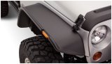 Bushwacker Flat-Style Fender Flares 10053-07 Flares, Flat Style, Front, Black, Dura-Flex Thermoplastic, Jeep, Pair thumbnail 5