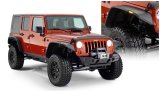 Bushwacker 07-18 Jeep Wrangler Unlimited Flat Style Flares 4pc 4-Door Sport Utility Only - Black thumbnail 8