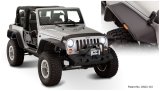 Bushwacker Flat-Style Fender Flares 10919-07 Flares, Flat Style, Front, Rear, Black, Dura-Flex Thermoplastic, Jeep, Set of 4 thumbnail 3