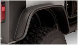Bushwacker Flat-Style Fender Flares 10919-07 Flares, Flat Style, Front, Rear, Black, Dura-Flex Thermoplastic, Jeep, Set of 4 thumbnail 4