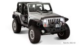 Bushwacker Flat-Style Fender Flares 10919-07 Flares, Flat Style, Front, Rear, Black, Dura-Flex Thermoplastic, Jeep, Set of 4 thumbnail 9