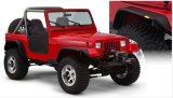 Bushwacker 87-95 Jeep Wrangler Flat Style Flares 4pc Excludes Renegade - Black thumbnail 1