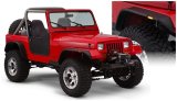 Bushwacker 87-95 Jeep Wrangler Flat Style Flares 4pc Excludes Renegade - Black thumbnail 5