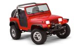 Bushwacker 87-95 Jeep Wrangler Flat Style Flares 4pc Excludes Renegade - Black thumbnail 8