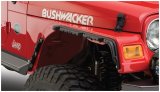 Bushwacker Flat-Style Fender Flares 10920-07 Flares, Flat Style, Front, Rear, Black, Dura-Flex Thermoplastic, Jeep, Set of 4 thumbnail 4