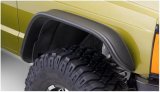 Bushwacker Flat-Style Fender Flares 10922-07 Flares, Flat Style, Front, Rear, Black, Dura-Flex Thermoplastic, Jeep, Set of 4 thumbnail 2