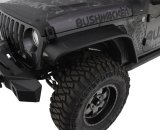 Bushwacker18-22 Jeep Wrangler JL 2/4 Door Front Flat Style Flares 2pc - Black thumbnail 1