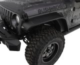 Bushwacker18-22 Jeep Wrangler JL 2/4 Door Front Flat Style Flares 2pc - Black thumbnail 2