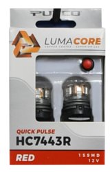 Putco LumaCore 7443 Red - Pair (x3 Strobe w/ Bright Stop) thumbnail 2