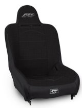 PRP Premier High Back Suspension Seat (Two Neck Slots) - All Black thumbnail 2