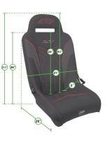 PRP RST Rear Suspension Seat- Black/Blue thumbnail 1