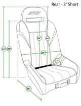 PRP GT/S.E. Rear Suspension Seat- Black/Grey thumbnail 2